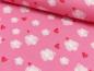 Preview: Baumwolljersey Happy be Pink Wolken by Herzberührt